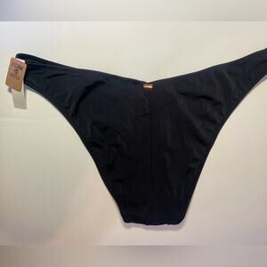 Victorias Secret Bikini Bottom Womens Size XXL US 20 Black V-Front Itsy Swimwear